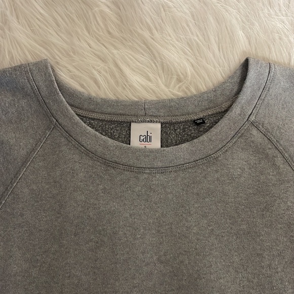 Cabi Dress Flashdance Jersey Grey Peplum Fleece Hem Preppy Academia Business S - Picture 4 of 9